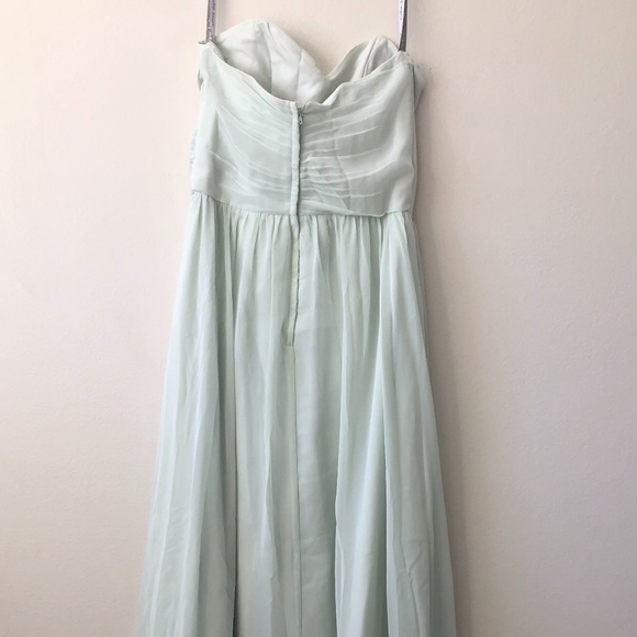 Alfred Angelo Mint Green Maxi Bridesmaid Women's Dress - Picture 3 of 15